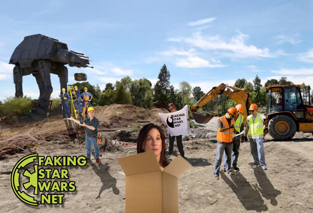 Kathleen Kennedy Living In Shanty Town At Galaxy’s Edge Construction Site